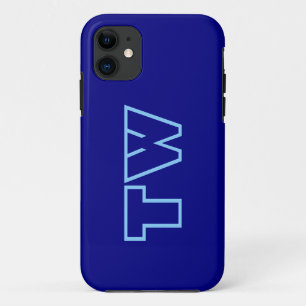 Case-Mate iPhone Case Nom élégant minimaliste de couleur solide bleu mar