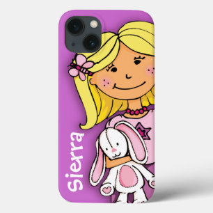 Case-Mate iPhone Case Nom enfant fille blonde bouddles rose violet