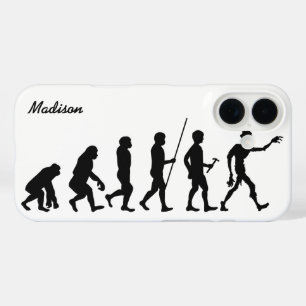 Coque Pour iPhone 16 Nom et couleur personnalisés Zombie Evolution