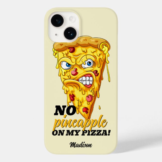 Coques Case-Mate iPhone Nom et ingrédient personnalisés Pizza en colère (Verso)