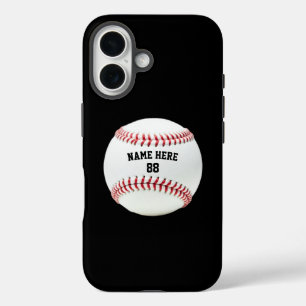 Coque Pour iPhone 16 Nom et numéro de baseball personnalisé tendance