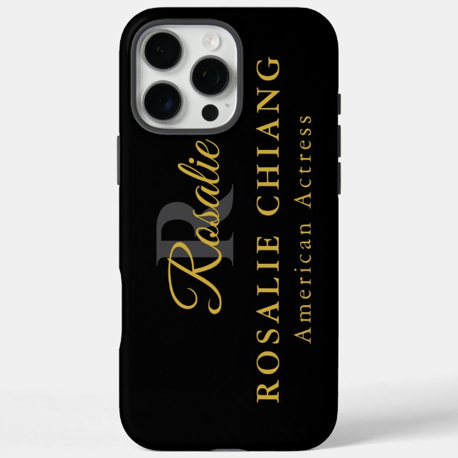 Coques Case-Mate iPhone Nom et titre personnalisés avec monogramme (Verso)