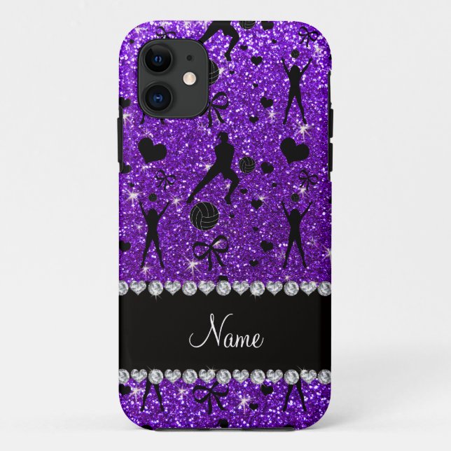 Coques Case-Mate iPhone Nom indigo violet parties scintillant volleyballs  (Dos)