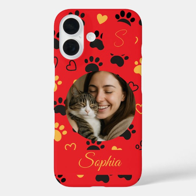 Coques Case-Mate iPhone Nom, initiale et photo personnalisés (Verso)