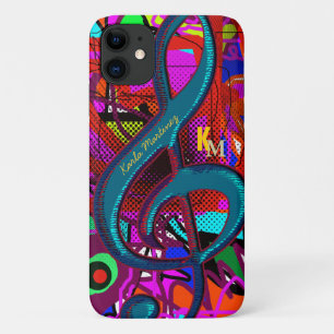 Case-Mate iPhone Case nom initiales clave note musicale
