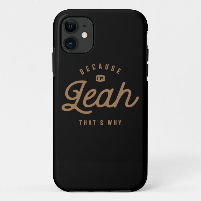 Coques Case-Mate iPhone Nom Leah Nom d'anniversaire personnalisé Nom Leah (Dos)