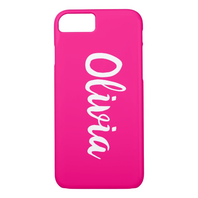 Coques Case-Mate iPhone Nom magenta lumineux de coutume de roses indien (Dos)