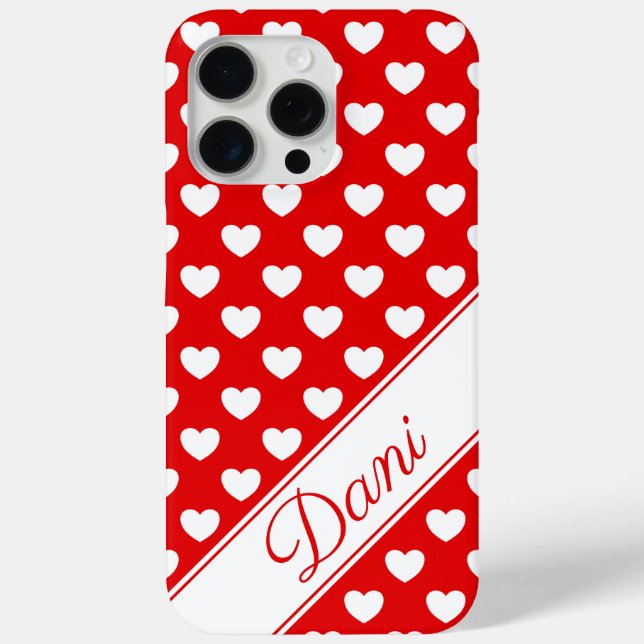 Coques Case-Mate iPhone Nom Modèle, Rouge Et Blanc Frappe (Verso)