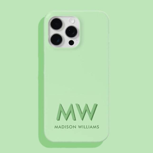 Coques Case-Mate iPhone Nom moderne simple Monogramme initial (Créateur téléchargé)