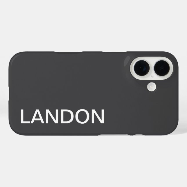 Coques Case-Mate iPhone Nom modifiable en gras moderne, entreprise ou marq (Verso (horizontal))