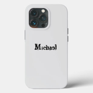 Case-Mate iPhone Case Nom monogramme moderne minimaliste noir gris