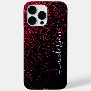Coque Pour Pour iPhone 14 Pro Max Nom monogrammé pailleté élégant
