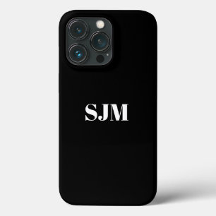 Case-Mate iPhone Case Nom monogramme personnalisé minimaliste noir blanc