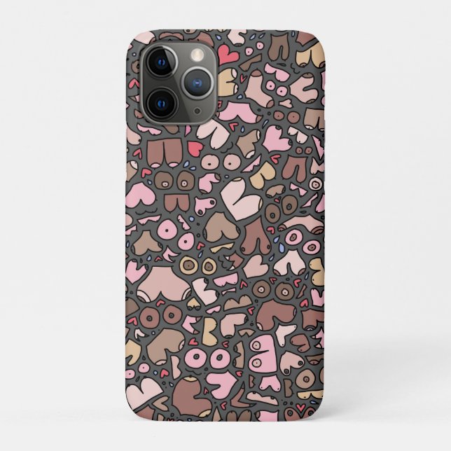 Coques Case-Mate iPhone Nom motif mammaire neutre (Dos)