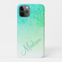 Nom Paillettes Ombré Vert Glamour