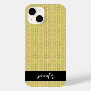 Coque Pour iPhone 14 Nom personnalisable motif citron sans soudure