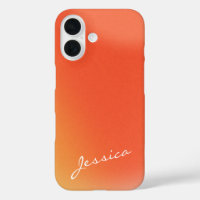 Nom personnalisé Abstrait Retro Gradient Orange