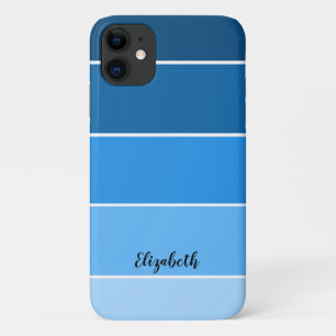 Case-Mate iPhone Case Nom personnalisé Bleu Bande Couleur Palette