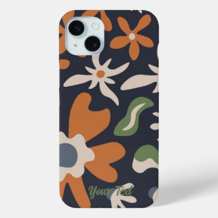 Coque iPhone 15 Mini Nom personnalisé Boho Floral
