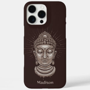 Coques iPhone 16 Pro Max Nom personnalisé Buddha Illustration cas de téléph