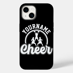 Coque Pour iPhone 14 NOM personnalisé Cheer Team Varsity Pom-pom girl