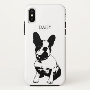 Case-Mate iPhone Case Nom Personnalisé Chien À Balle Français Assis Noir