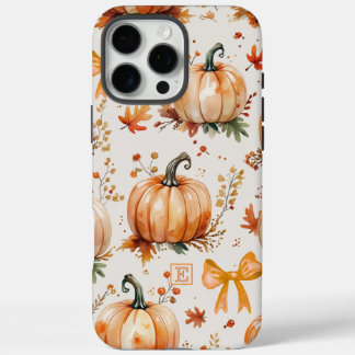 Coques iPhone 16 Pro Max Nom Personnalisé Cute Citrouilles Automne Et Vache