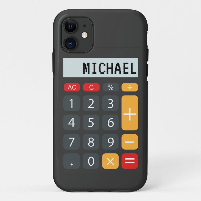 Coques Case-Mate iPhone Nom personnalisé de la mathématique de la calculat (Dos)