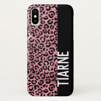 Nom personnalisé de l'Empreinte de léopard noir ro