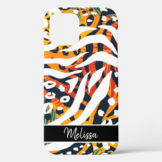 Coques Case-Mate iPhone Nom personnalisé du Motif Abstrait poster de anima (Verso)