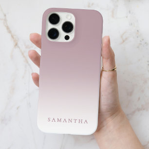 Coques iPhone 16 Pro Max Nom personnalisé féminin à gradient minimal modern