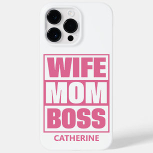 Coque Pour Pour iPhone 14 Pro Max Nom personnalisé Femme - Maman - Patron