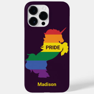 Coque Pour Pour iPhone 14 Pro Max Nom personnalisé Gay Unicorn