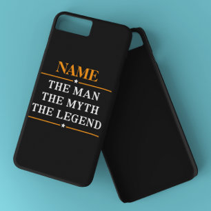 Coque iPhone 8 Plus/7 Plus Nom Personnalisé L'Homme Le Mythe La Légende