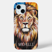 Nom personnalisé Lion d'aquarelle moderne