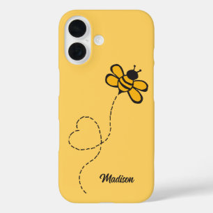 Coque Pour iPhone 16 Nom personnalisé Love Bee