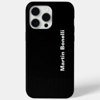 Nom personnalisé Minimaliste moderne noir blanc