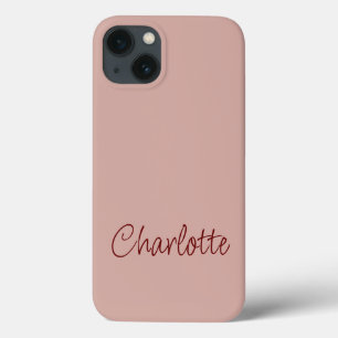 Case-Mate iPhone Case Nom personnalisé minimaliste moderne Rose Dusty