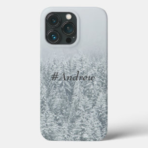 Case-Mate iPhone Case Nom personnalisé Moderne chic vinter arbres gris