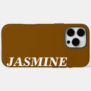 COQUES iPhone 16 PRO MAX NOM PERSONNALISÉ MODERNE ET ÉLÉGANT COULEUR BROWN 