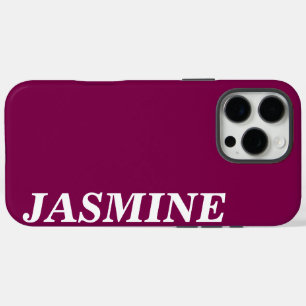 COQUES iPhone 16 PRO MAX NOM PERSONNALISÉ MODERNE ET ÉLÉGANT COULEUR VIN SO