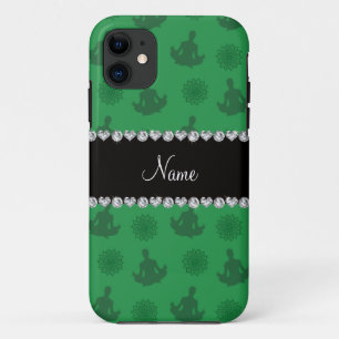 Coque Case-Mate Pour iPhone Nom personnalisé motif de yoga vert