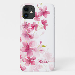 Case-Mate iPhone Case Nom personnalisé  Motif Floral de fleurs de cerisi