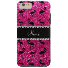 Nom personnalisé néon parties scintillant rose cha