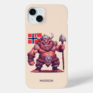Coque iPhone 15 Mini Nom personnalisé Norwegian Troll