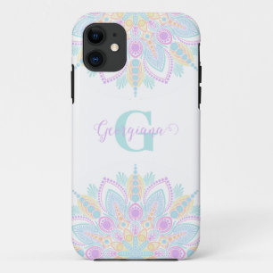 Case-Mate iPhone Case Nom personnalisé Pastel Rainbow Floral Sundae Mand