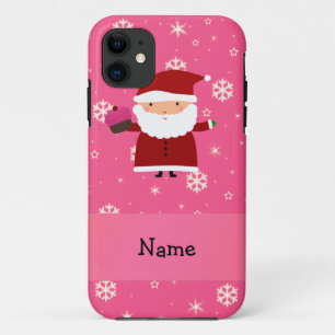 Etui iPhone Case-Mate Nom personnalisé père Noël cupcake rose flocon