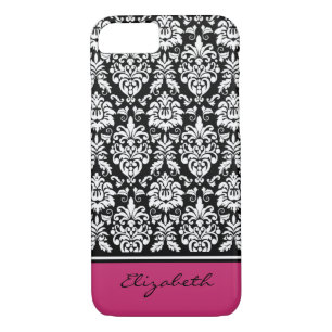Case-Mate iPhone Case Nom personnalisé Pink Black White Damas