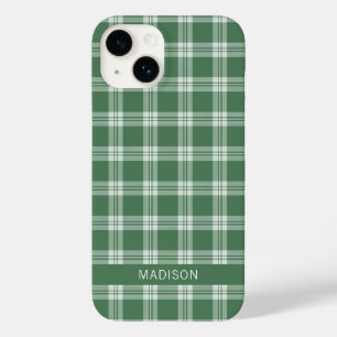 Coque Pour iPhone 14 Nom personnalisé Plaid / Tartan Motif