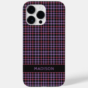 Coque Pour Pour iPhone 14 Pro Max Nom personnalisé Plaid / Tartan Motif